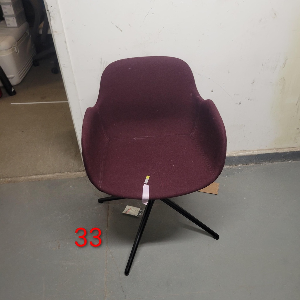 Burgundy Swivel Chair