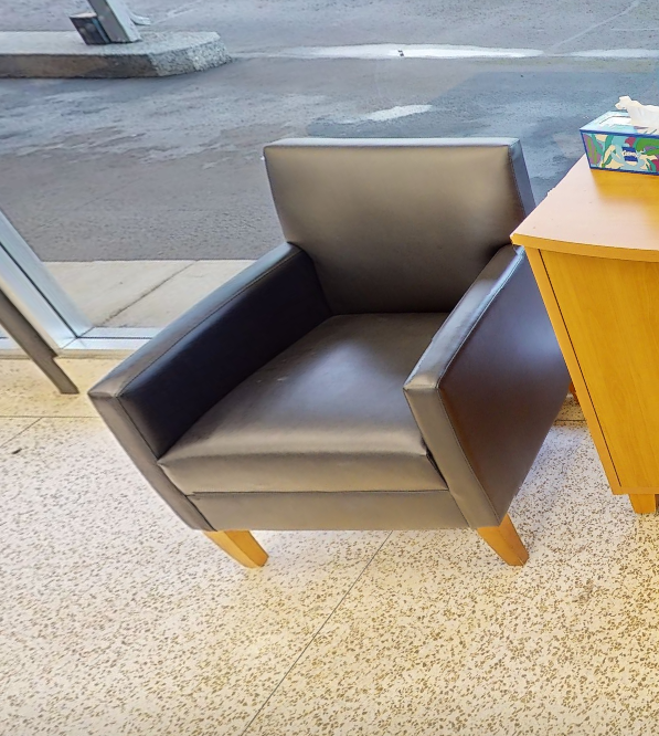 Black lounge chair
