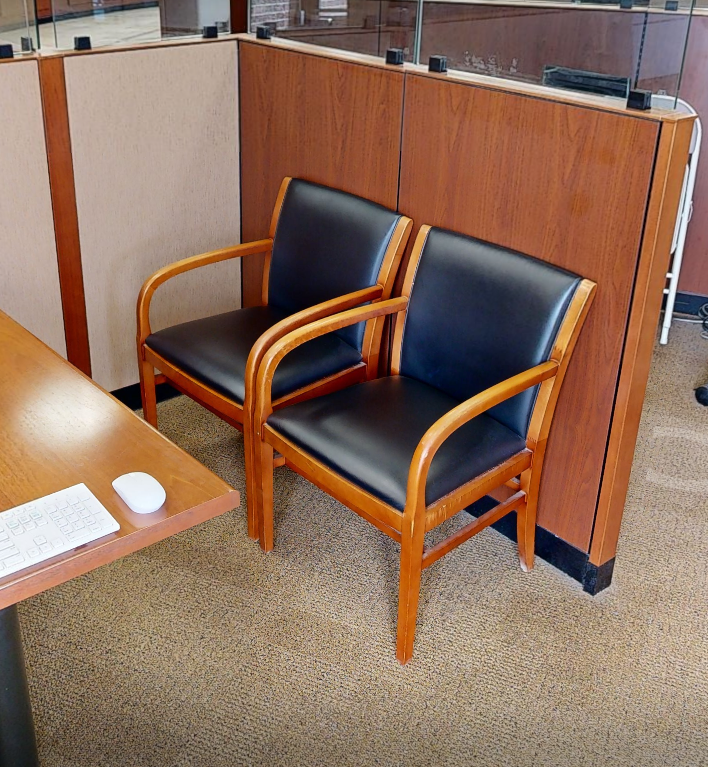 Black guest chair