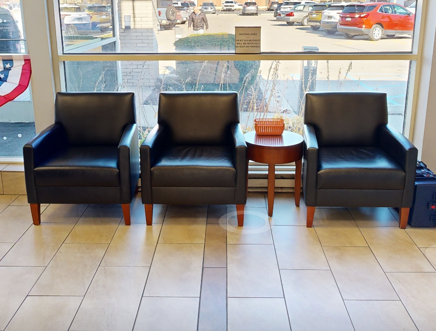 Black lounge chair