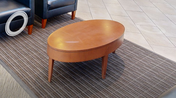 Oval coffee table