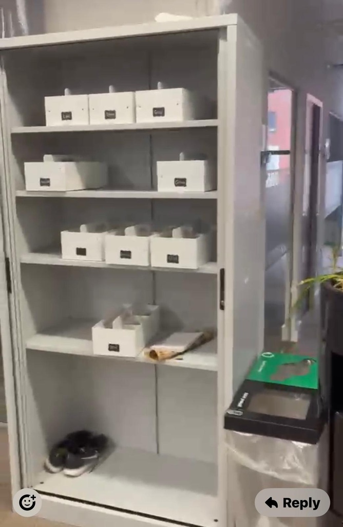 Grey Shelving Cabinet
