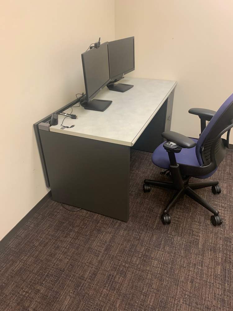 60 X 30 Straight desk  Black/Gray