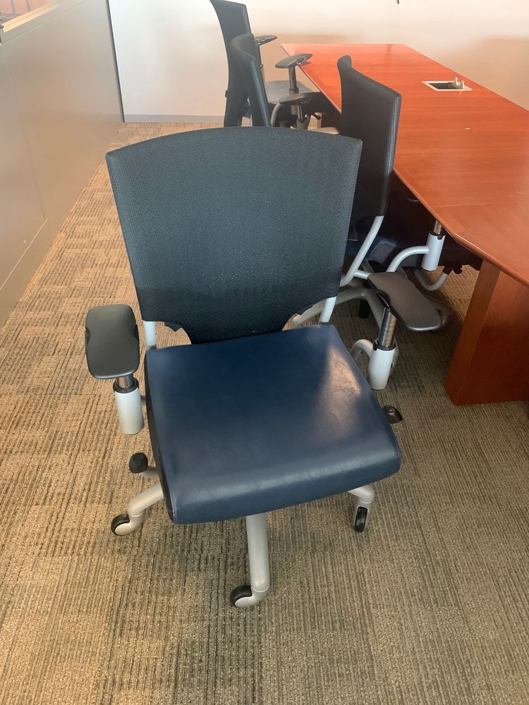 Conference Chair Blue seat / black back