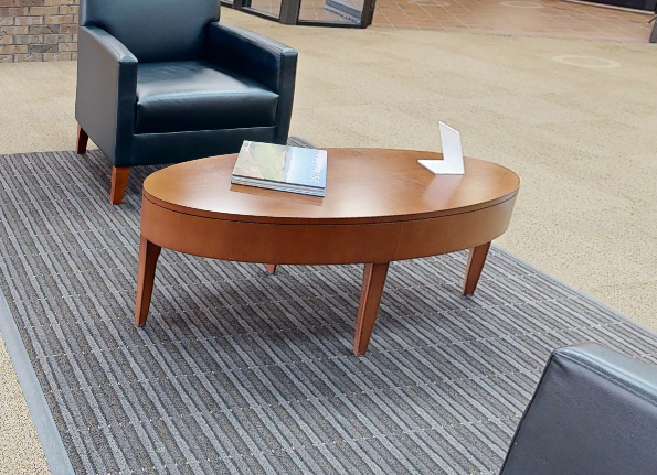 Oval coffee table