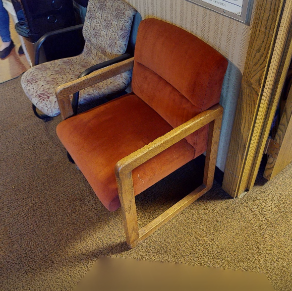 Red guest chair