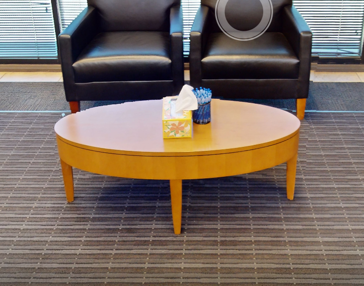Oval coffee table
