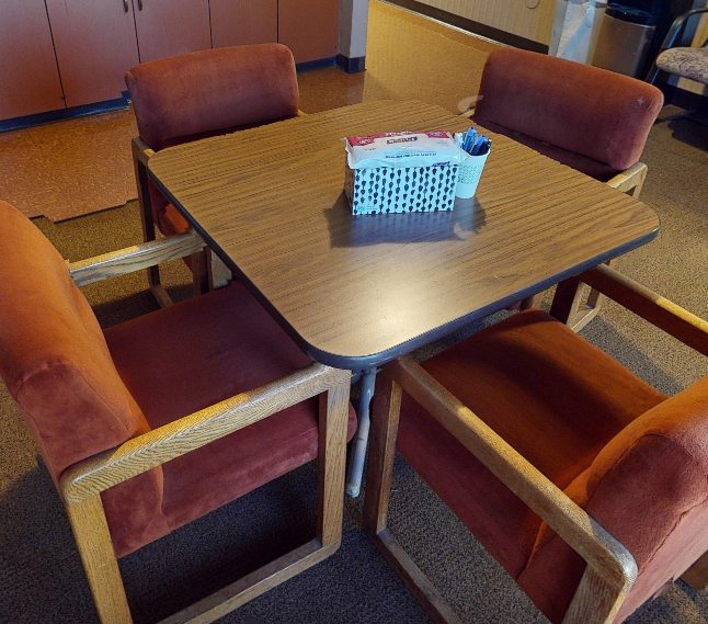 Card folding table