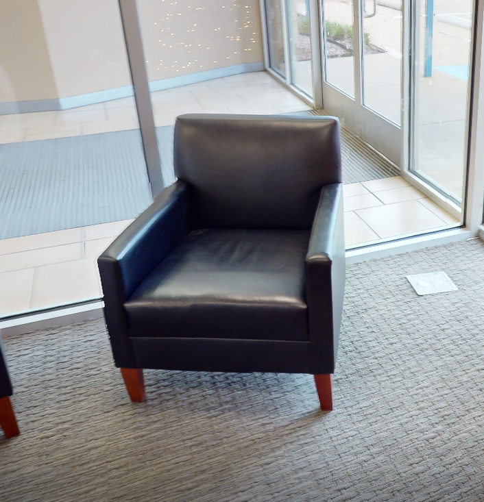 Black lounge chair