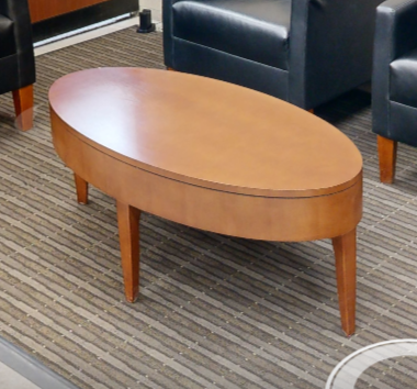 Oval coffee table