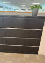 4 DRAWER BLACK FILE