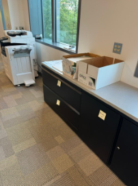 CREDENZA W/FILES AND TOP 