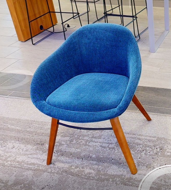 Blue lounge chair