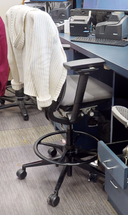 Grey adjustable task chair
