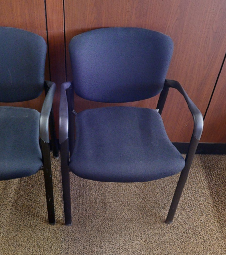 Blue cafe chair