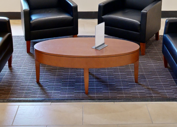 Oval coffee table