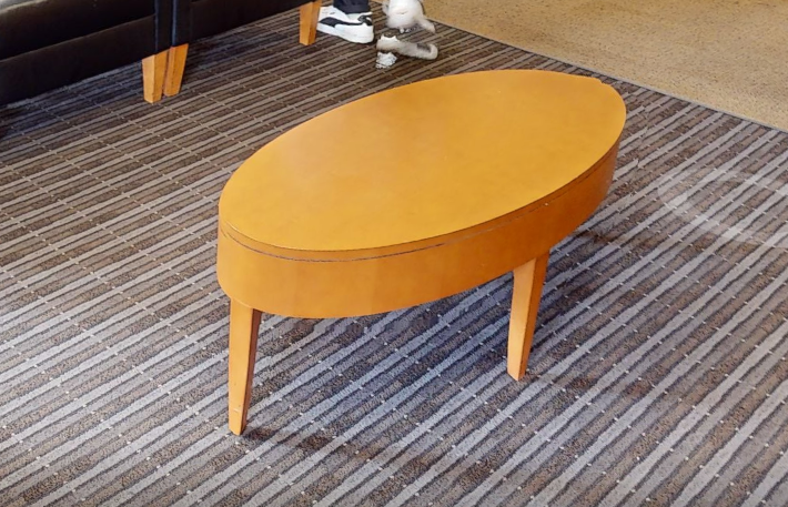 Oval coffee table, wood