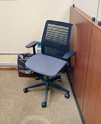 Task chair with arms