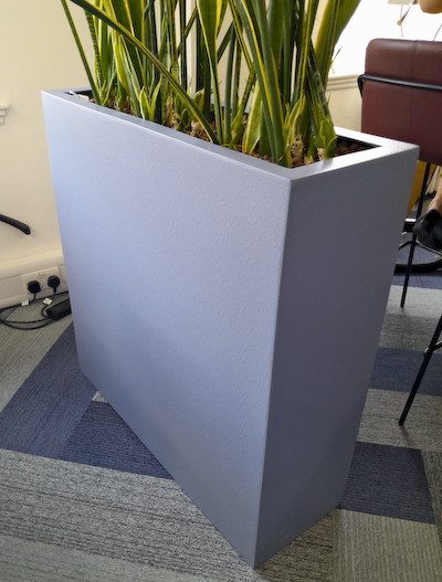 Rectangle blue planter