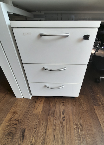 White steel pedestal