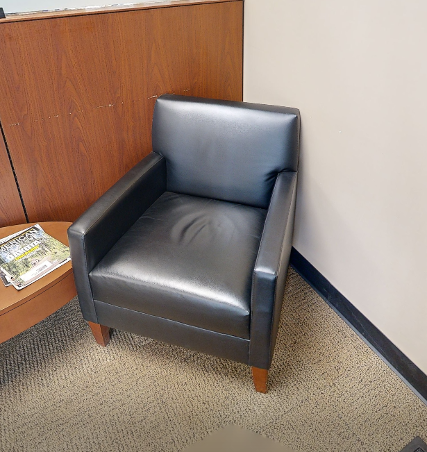 Navy lounge chair