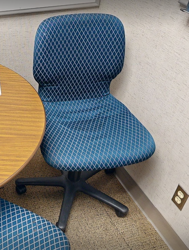 Blue task chair no arms