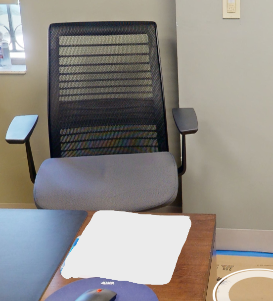 Task chair with arms