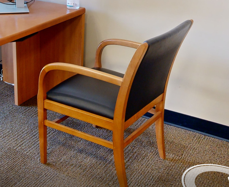 Black guest chair