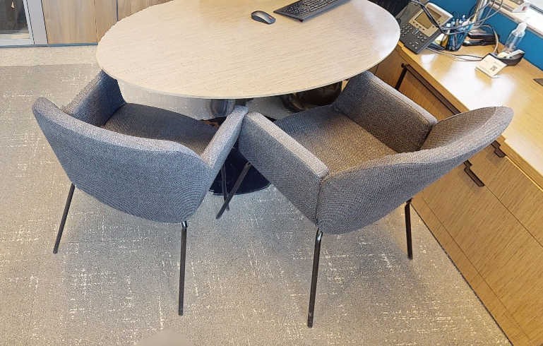 Grey guest chair