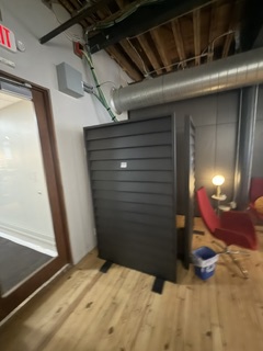 Black wall partition