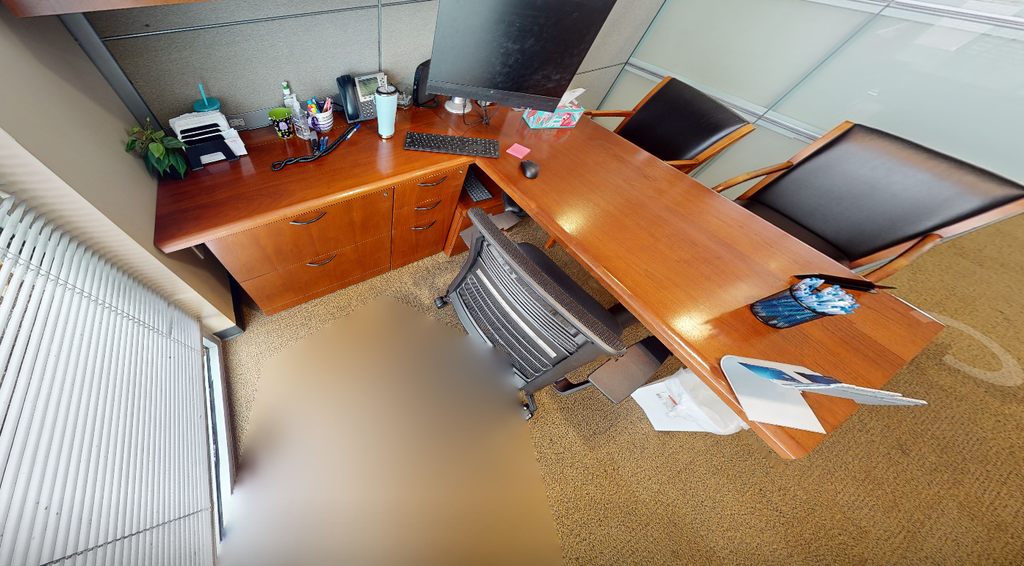 L-shaped desk