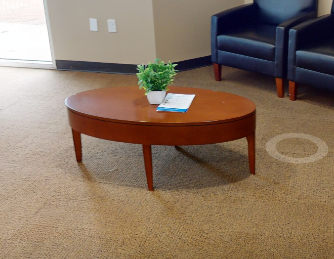 Oval coffee table