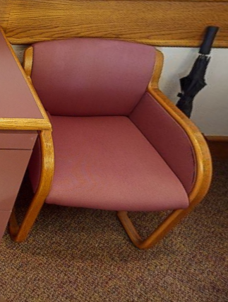 Mauve guest chair wood