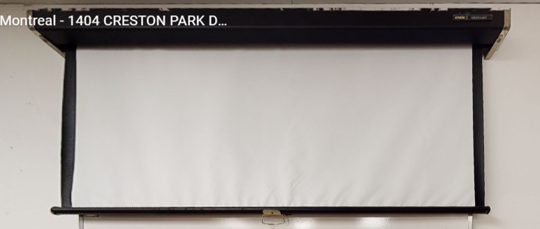 Pull-down projector screen
