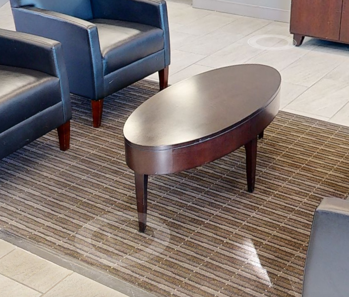 Oval coffee table
