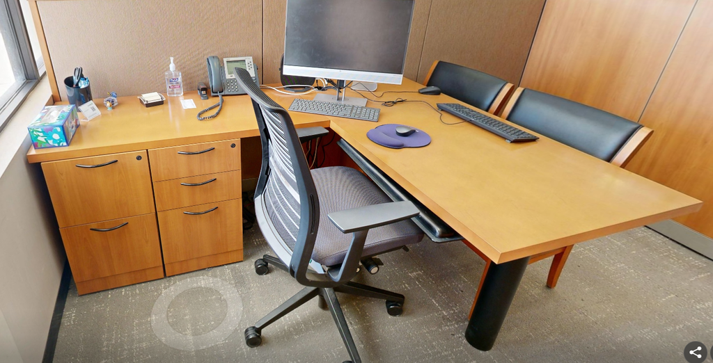 L-shaped desk