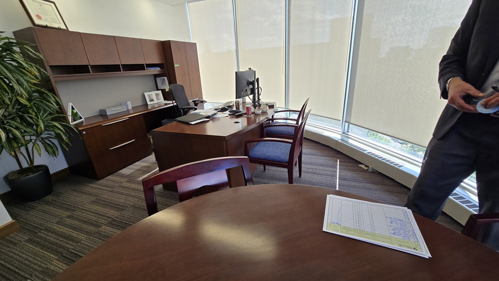 Private Office Suite Setup 3 (Desk, Hutch, Credenza, Storage Tower)