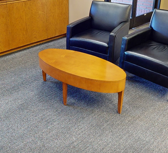 Oval coffee table
