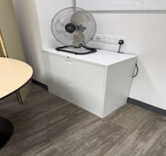 CABINET - 2 TIER (WHITE)