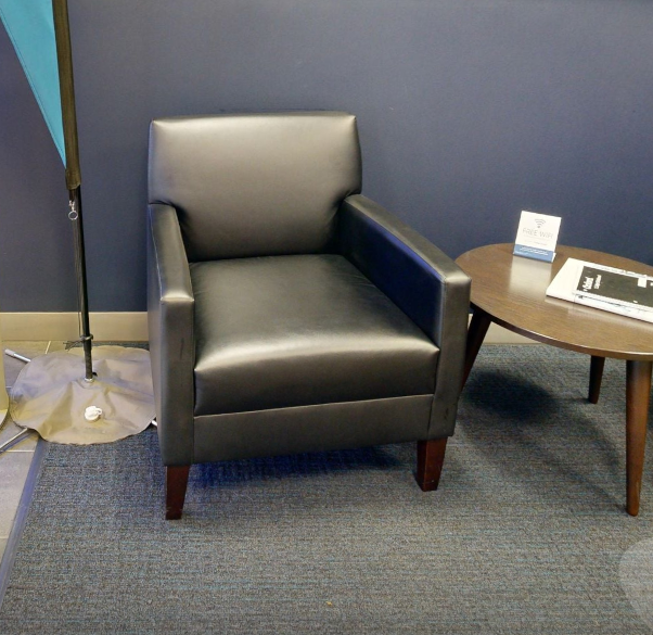 Black lounge chair