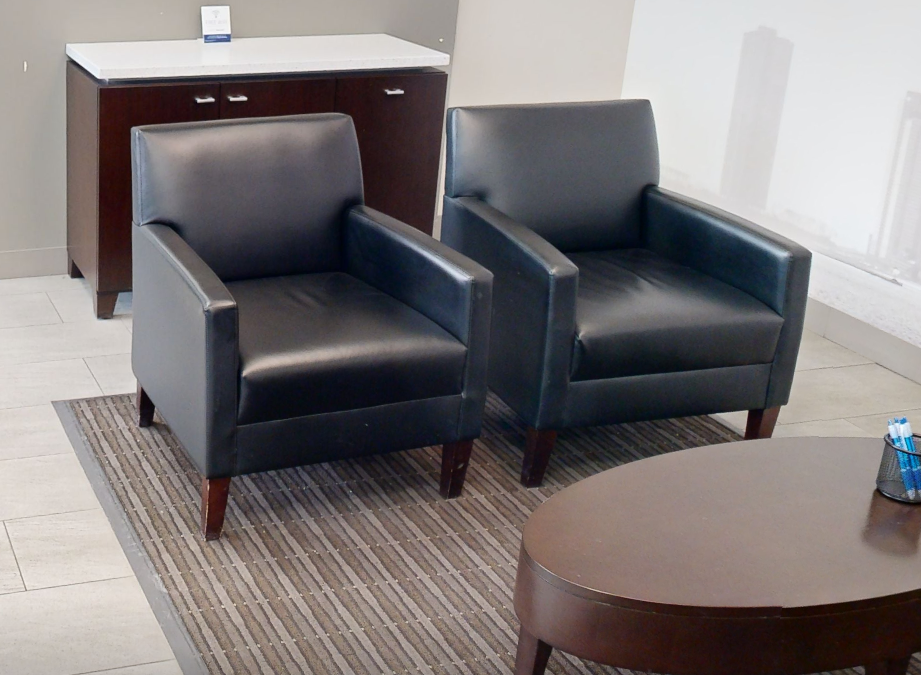 Black lounge chair