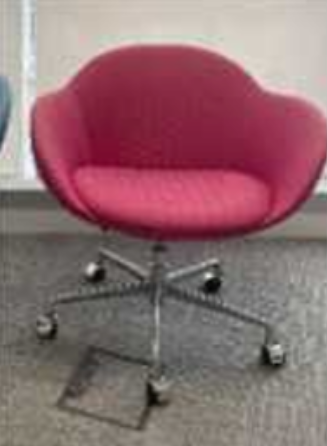 AC Forster Armchair
Dark pink upholstery
5-Star chromed base on castors