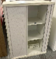 Mid-height Roller Shutter Door Cabinet
Adjustable shelves x2
White steel finish