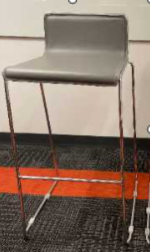 AC Forster High Chair
Grey vinyl upholstery
Metal wired frame