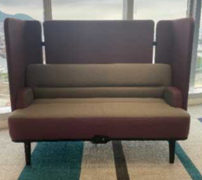 Sofa (2-Seater)
Fabric upholstery
Panel Color in Purple
Seat Color in Grey