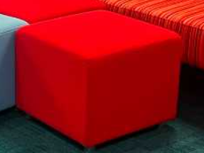 Pouf
Red fabric upholstery