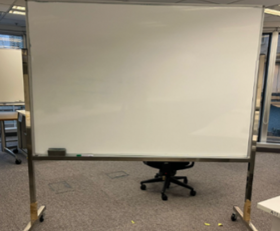Mobile Whiteboard
Aluminium frame with castors