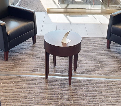 Round side table
