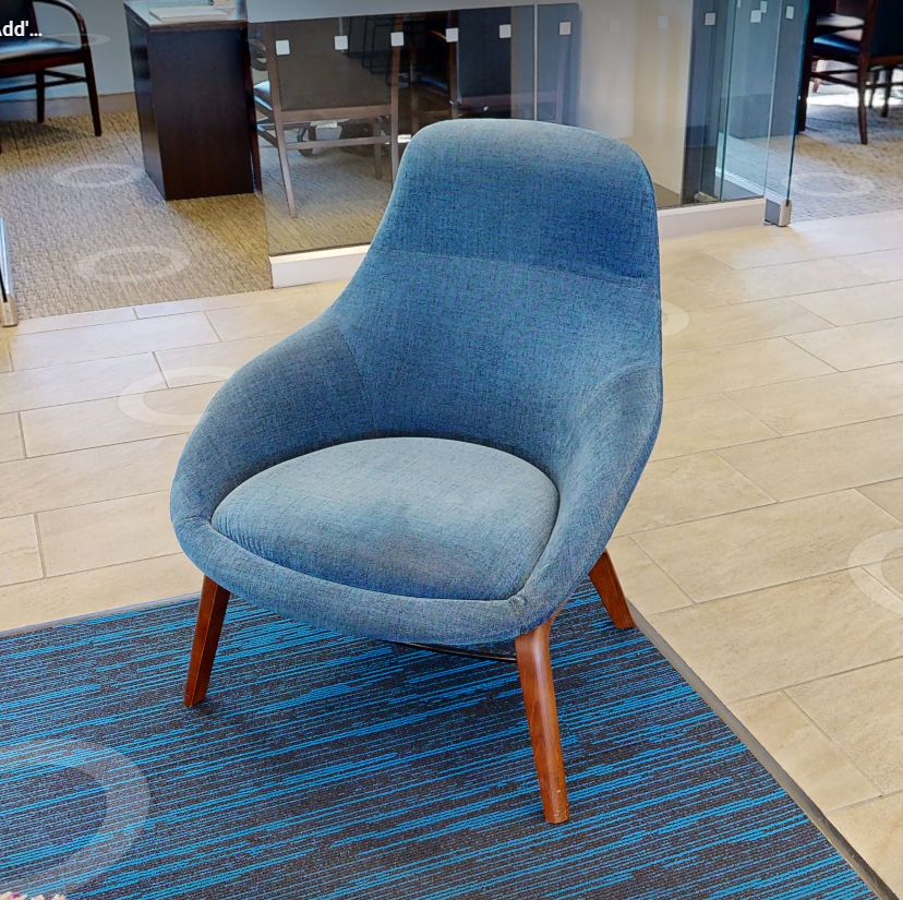 Blue lounge chair