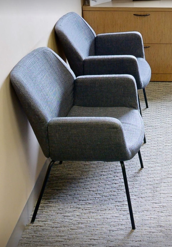 Grey guest chair